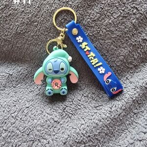 Stitch Keychain with Blue Strap